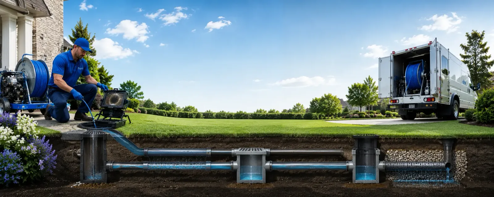 Outdoor drain cleaning information for Glen Wild, NY